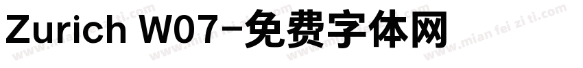 Zurich W07字体转换